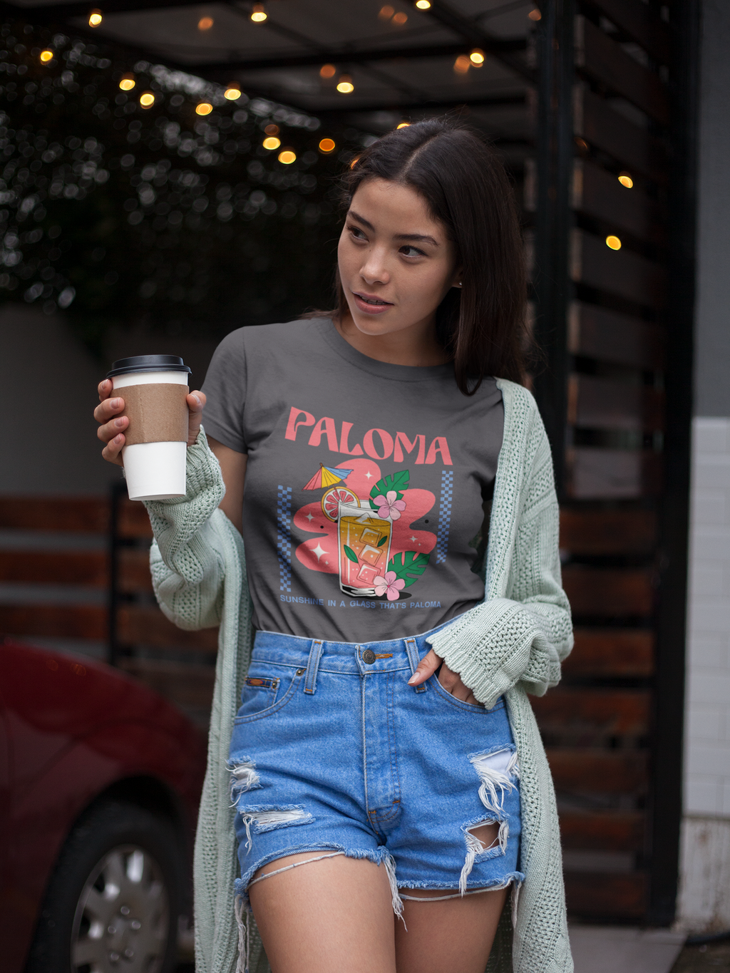 Paloma Cocktail Tee — Tropical 'Sunshine in a Glass' Women's T-Shirt