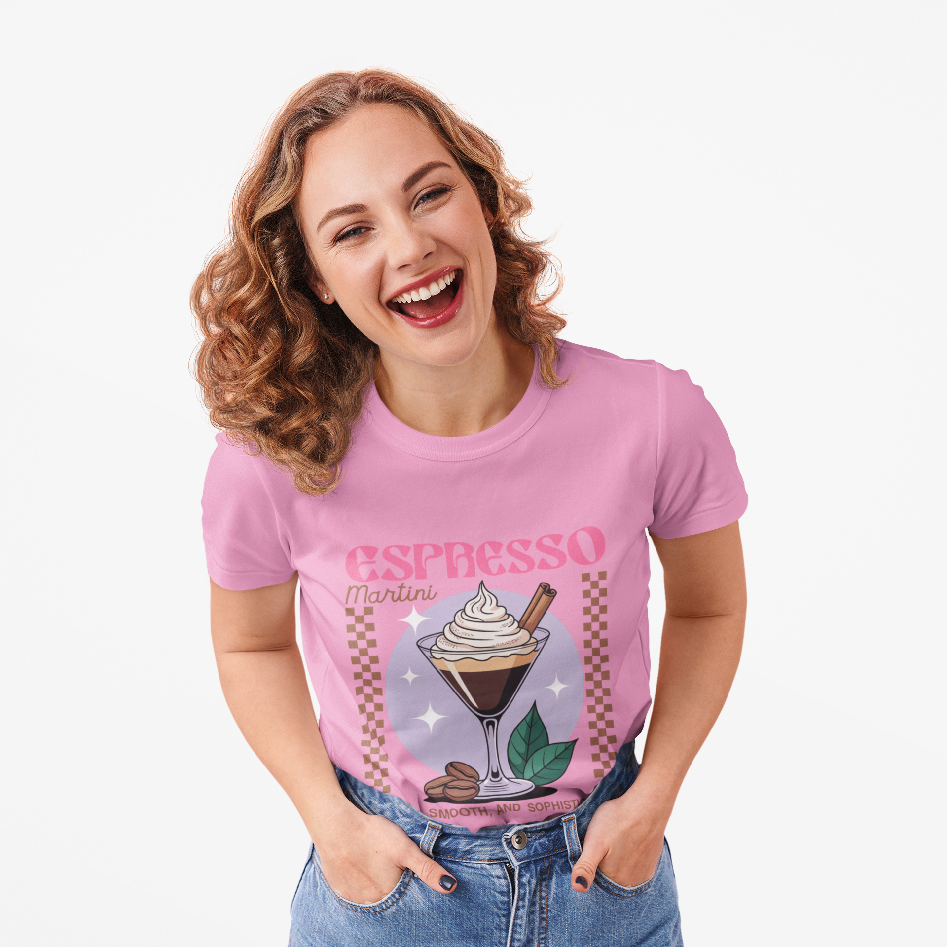 Espresso Martini Tee — Retro Coffee Cocktail Graphic Women’s Shirt