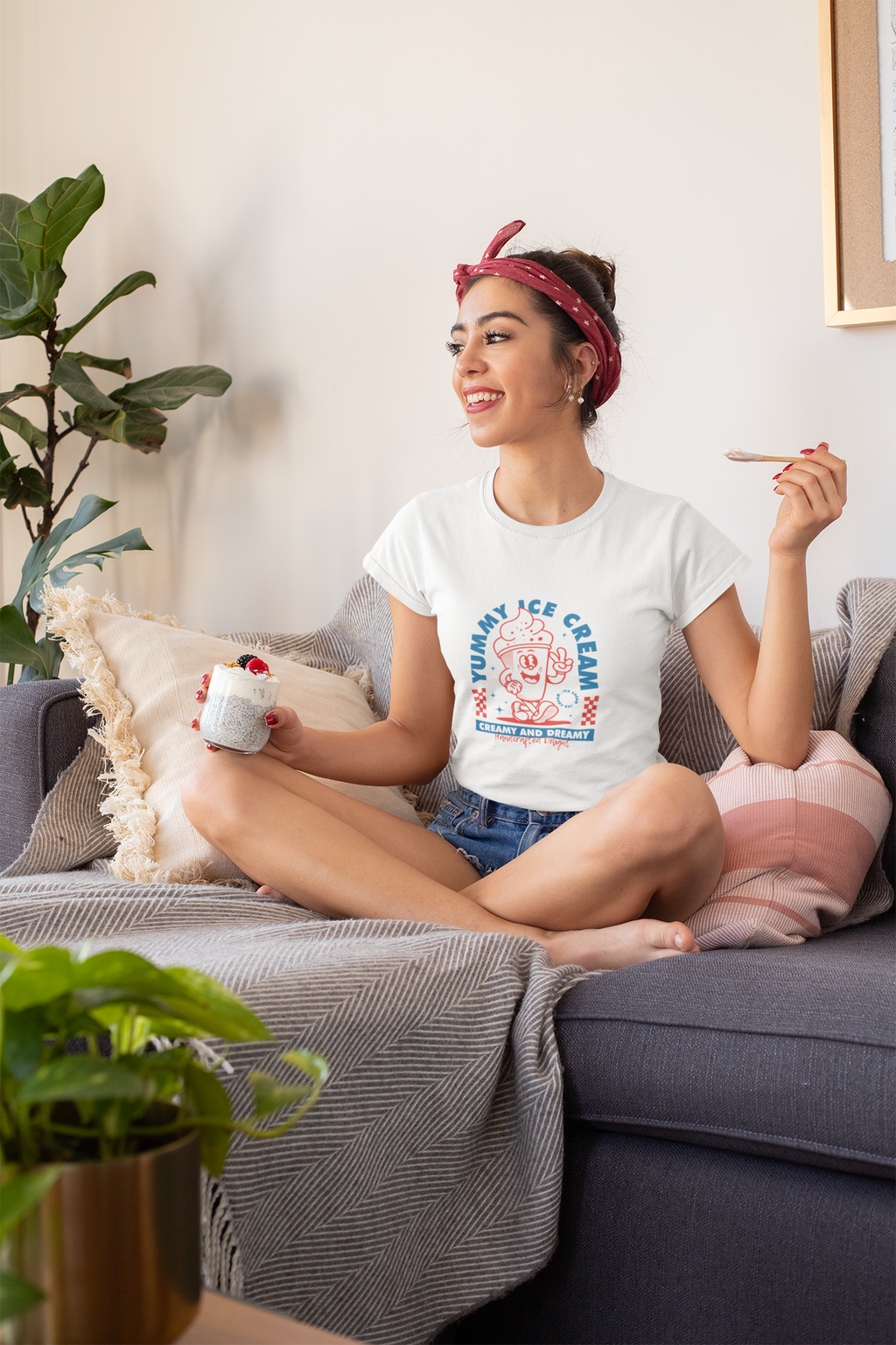 Ice Cream Graphic Tee — "Yummy Ice Cream" Cute Retro Dessert Shirt