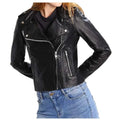 Women's Lambskin Leather Biker Jacket